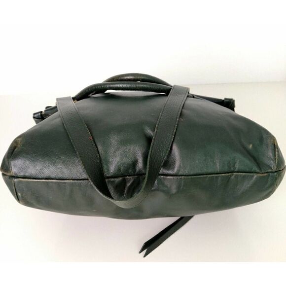 LRG FOLEY+CORINNA GREEN GENUINE LEATHER CONVERTIBLE SHOULDER BAG XBODY MESSENGER - Picture 9 of 11
